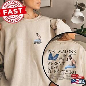 Post Malone Tour Shirt Fan Rapper Concert Classic 2 Sided